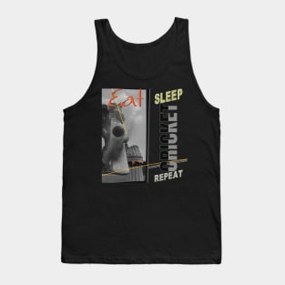 Eat sleep cricket repeat Tank Top